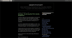 Desktop Screenshot of identitystuff.blogspot.com