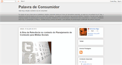 Desktop Screenshot of palavradeconsumidor.blogspot.com