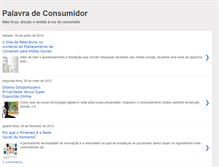 Tablet Screenshot of palavradeconsumidor.blogspot.com