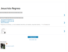 Tablet Screenshot of jesucristoregreso.blogspot.com