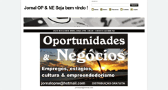 Desktop Screenshot of jornalopne.blogspot.com