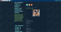 Desktop Screenshot of listeningproject.blogspot.com