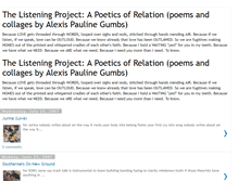 Tablet Screenshot of listeningproject.blogspot.com