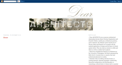 Desktop Screenshot of deararchitects.blogspot.com