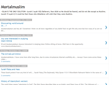 Tablet Screenshot of mortalmuslim.blogspot.com