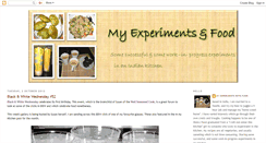 Desktop Screenshot of myexperimentsandfood.blogspot.com