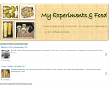 Tablet Screenshot of myexperimentsandfood.blogspot.com