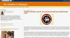 Desktop Screenshot of mywindowinbologna.blogspot.com