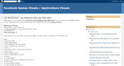 Desktop Screenshot of facebookgamescheats.blogspot.com