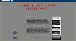 Desktop Screenshot of madie21st.blogspot.com