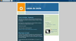 Desktop Screenshot of casasdooeste.blogspot.com
