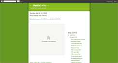 Desktop Screenshot of martialarts007.blogspot.com