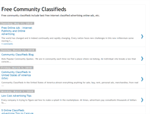 Tablet Screenshot of freecommunityclassifieds.blogspot.com