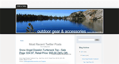 Desktop Screenshot of outdoorgearandaccessories.blogspot.com