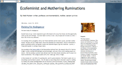 Desktop Screenshot of ecofeminism-mothering.blogspot.com