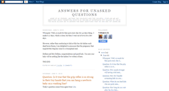 Desktop Screenshot of answersforunaskedquestions.blogspot.com