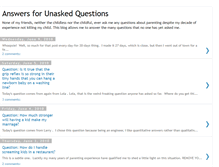 Tablet Screenshot of answersforunaskedquestions.blogspot.com