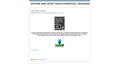 Desktop Screenshot of iphonesandipodtouchtraining.blogspot.com