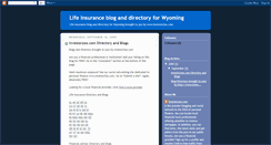 Desktop Screenshot of lifeinsurancewyoming.blogspot.com
