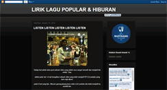 Desktop Screenshot of liriklagudanhiburan.blogspot.com