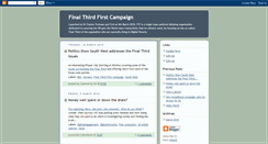 Desktop Screenshot of finalthirdfirst.blogspot.com