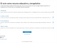 Tablet Screenshot of ocioeducativoyterapeutico.blogspot.com