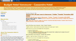 Desktop Screenshot of budgethotelvancouver.blogspot.com