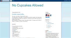 Desktop Screenshot of nocupcakesallowed.blogspot.com