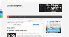 Desktop Screenshot of bibliotecaignoria.blogspot.com