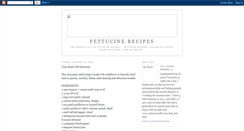 Desktop Screenshot of fettucinerecipes.blogspot.com
