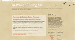 Desktop Screenshot of inwantofbeingme.blogspot.com
