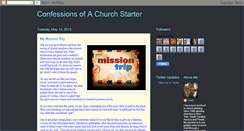 Desktop Screenshot of confessionsofachurchstarter.blogspot.com