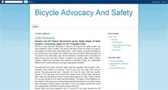 Desktop Screenshot of bicycleadvocacyandsafety.blogspot.com