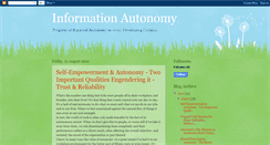 Desktop Screenshot of informationautonomy.blogspot.com