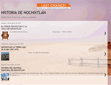 Tablet Screenshot of leyendaehistoriadenochixtlan.blogspot.com