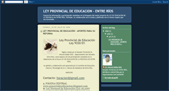 Desktop Screenshot of leyprovincialdeeducacion.blogspot.com