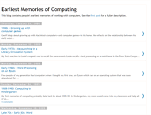 Tablet Screenshot of earliestmemories.blogspot.com