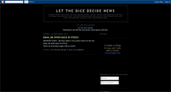 Desktop Screenshot of letthedicedecide.blogspot.com
