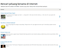 Tablet Screenshot of mencari-peluang-bersama-di-internet.blogspot.com