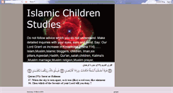 Desktop Screenshot of islamicchildrenstudy.blogspot.com