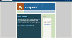 Desktop Screenshot of deanspickle.blogspot.com