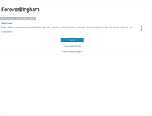 Tablet Screenshot of foreverbingham.blogspot.com