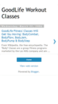 Mobile Screenshot of goodlifeworkoutclasses.blogspot.com