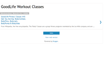 Tablet Screenshot of goodlifeworkoutclasses.blogspot.com