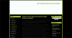 Desktop Screenshot of informacoesmacabras.blogspot.com