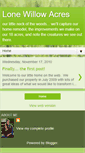 Mobile Screenshot of lonewillowacres.blogspot.com