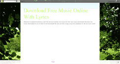 Desktop Screenshot of playfreemusiclyrics.blogspot.com