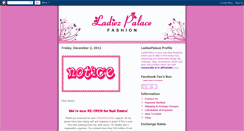 Desktop Screenshot of ladiezpalace.blogspot.com