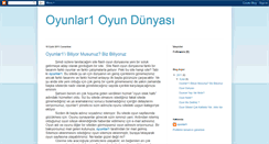 Desktop Screenshot of oyunlar1-dunyasi.blogspot.com