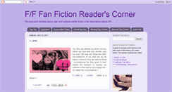 Desktop Screenshot of fanficreaderscorner.blogspot.com